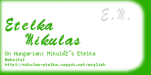 etelka mikulas business card